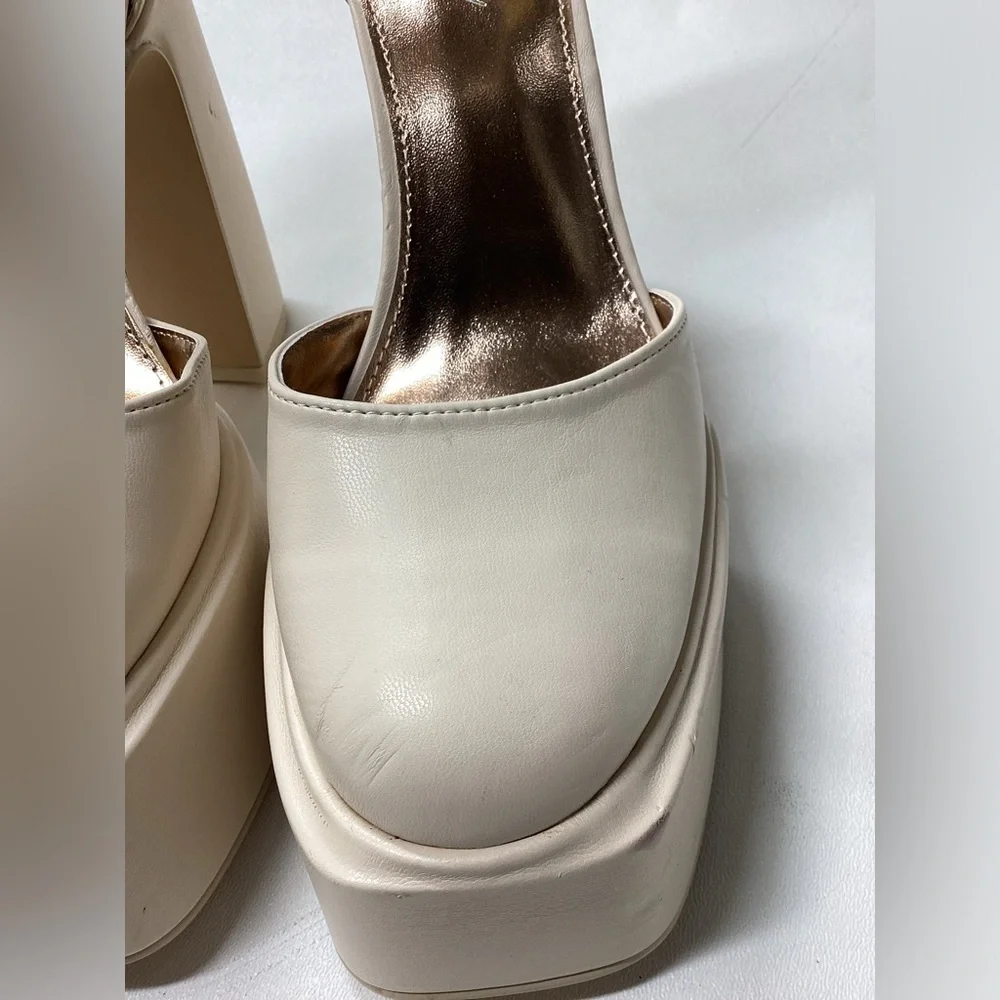 Sam Edelman Bailey Two-Piece Ankle-Strap‎ Platform Pumps Size 8.5